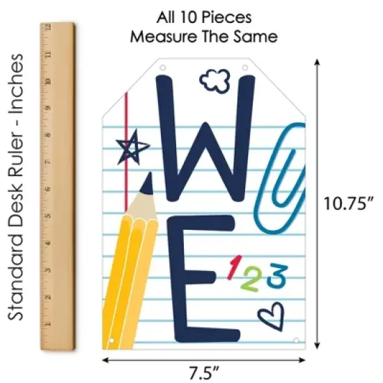 Big Dot of Happiness Back to School - Hanging Vertical Paper Door Banners - First Day of School Classroom Wall Decoration Kit - Indoor Door Decor image {5}