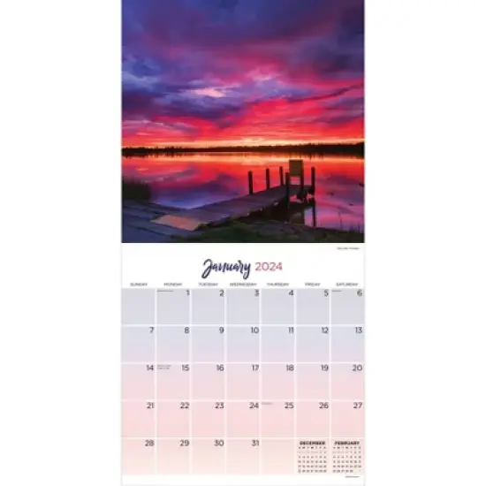 TF Publishing 2024 Wall Calendar 12"x12" Sunsets image {1}