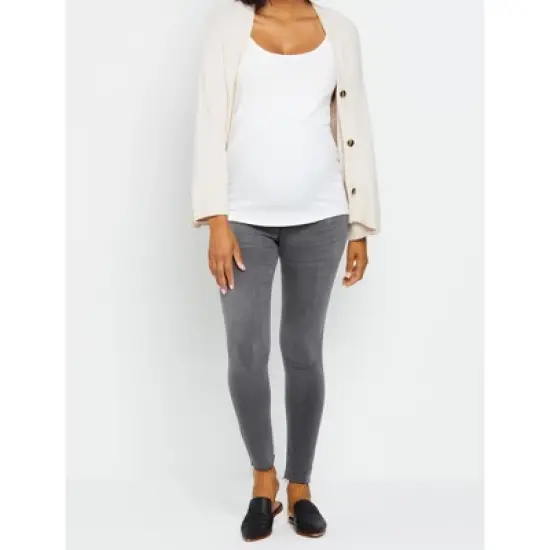 Indigo Blue Secret Fit Belly Skinny Maternity Ankle Jeggings | Motherhood Maternity image {1}