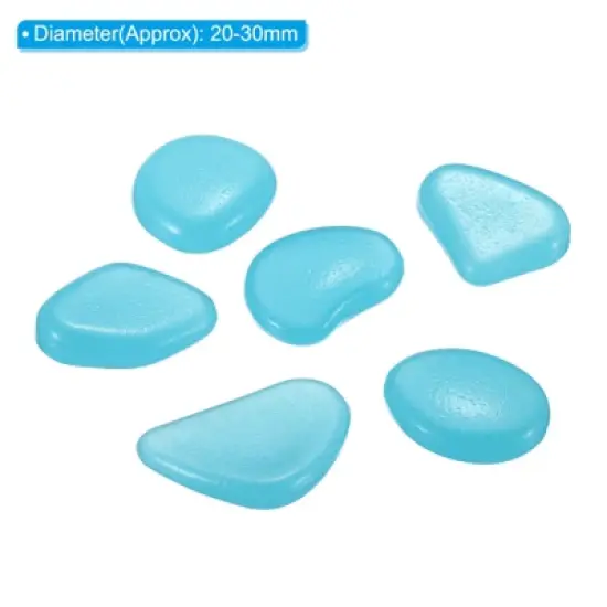 Unique Bargains Fish Tank Decoration Glow Rocks Pebbles 20-30mm 150 Pcs image {1}