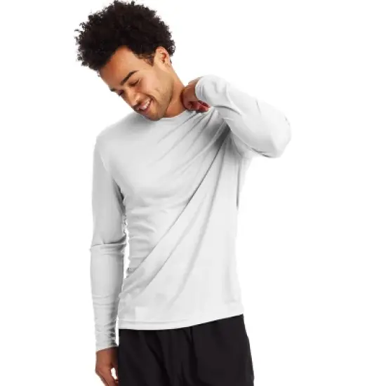 Hanes Sport Cool DRI Men's Performance Long Sleeve T-Shirt, Value 4-Pack image {2}