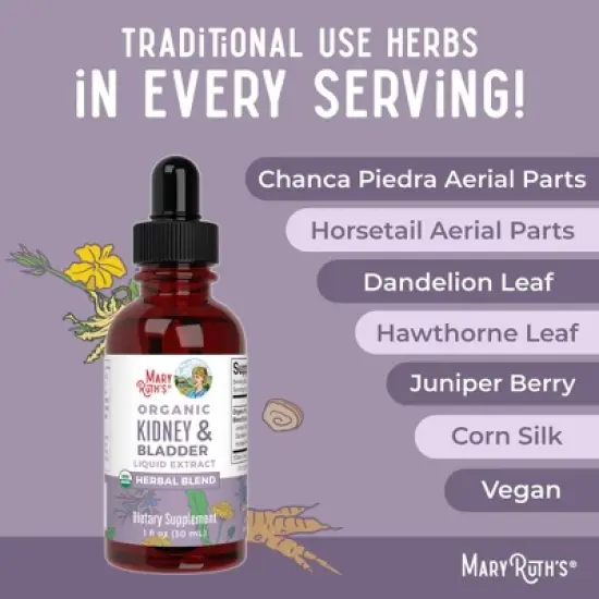 MaryRuth's Kidney & Bladder Drops, Org, 1 oz image {6}