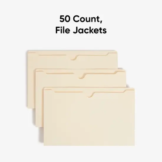 Smead File Jacket, Reinforced Tab, 2" Expansion, Legal Size, Manila, 50 per Box (76560) image {2}
