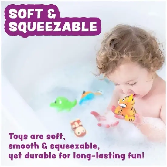 Tub Works Rainforest Mold Free Bath Toys, 6 Pack image {6}