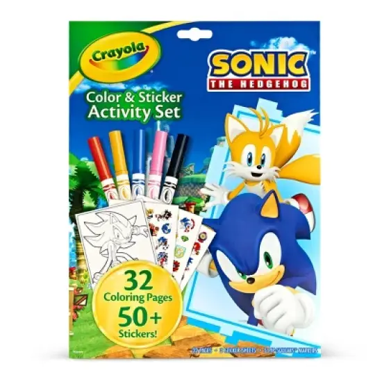 Crayola Color and Sticker Activity Foldalope Sonic image {5}