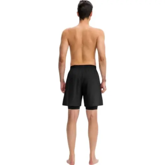 Anna-Kaci Active Men's Athletic Training Shorts with Inner Compression Layer Side Pockets and Adjustable Drawstring Waist image {2}