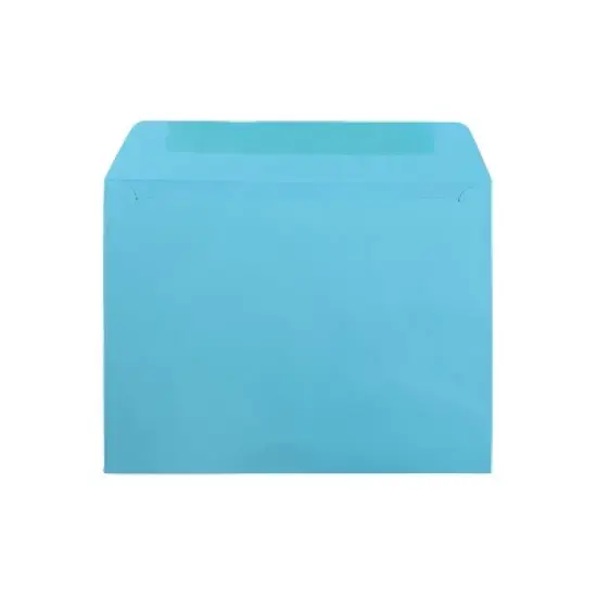 JAM Paper Booklet Envelope 9" x 12" Blue 250/Box (5156774H) image {1}