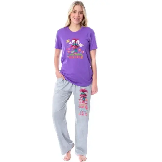 Dreamworks Trolls Womens' Poppy Hip Hop It's Easter Sleep Pajama Set Multicolored image {4}