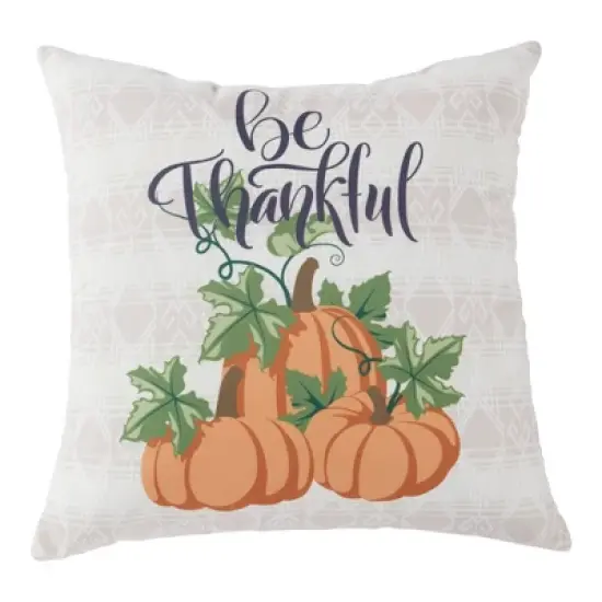 18"x18" Fall Square Throw Pillow - Kensington Garden image {3}