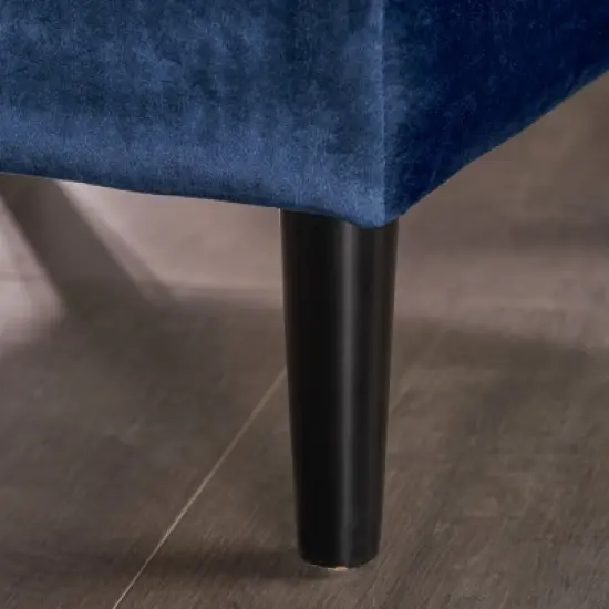 Esther Tufted Ottoman Navy Blue - Christopher Knight Home image {3}