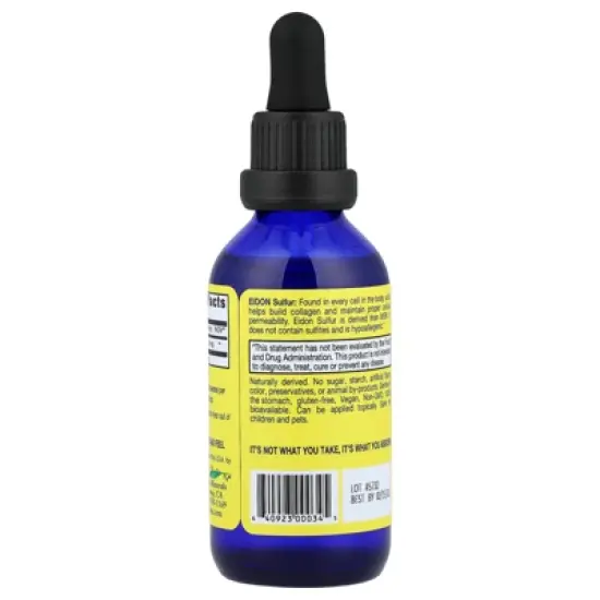 Eidon Ionic Minerals Sulfur, Liquid Concentrate, 2 oz (60 ml) image {2}