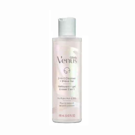 Venus for Pubic Hair and Skin Women's 2-in-1 Cleanser + Shave Gel - Unscented - 6.42oz image {8}