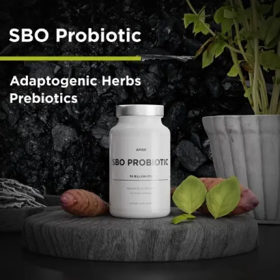 Amen SBO Probiotic 50 Billion CFUs + Organic Prebiotics Digestive Supplement - 60ct image {7}