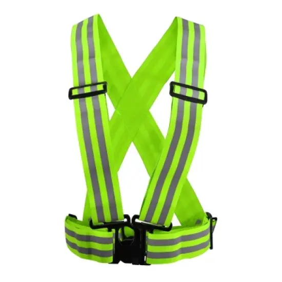 Unique Bargains Polyester High Visibility Safety Walking Cycling at Night Reflective Vest 1 Pc image {7}