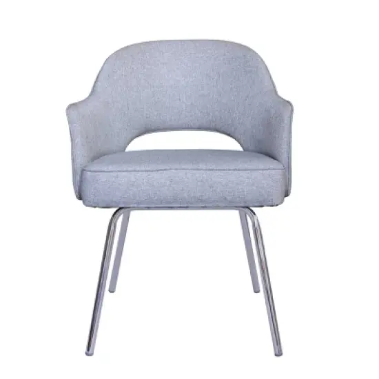 Guest Chair Gray Linen - Boss Office Products image {1}