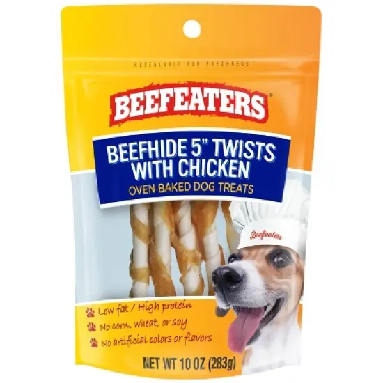 Beefeaters Beefhide Rawhide Twist with Beef & Chicken Flavor Dog Treats - 10oz image {1}