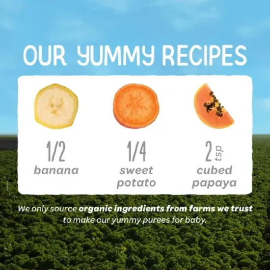 Happy Baby Organics Clearly Crafted Stage 2 Bananas, Sweet Potatoes & Papaya - 4oz image {2}