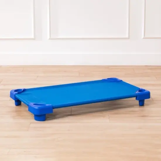 ECR4Kids Stackable Kiddie Cot with Sheet, Ready-to-Assemble, Toddler Size image {5}