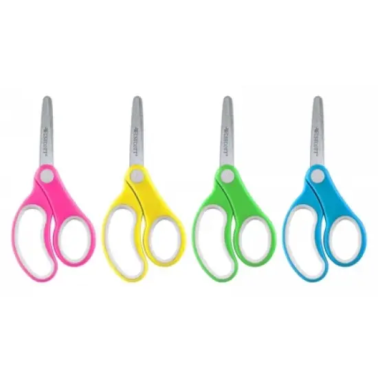 Westcott&reg; Soft Handle 5" Kids Scissors, Blunt, Assorted Colors (No Color Choice), Pack of 12 image {1}