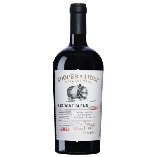 Cooper & Thief Bourbon Barrel-Aged Red Blend Wine - 750ml Bottle image {6}