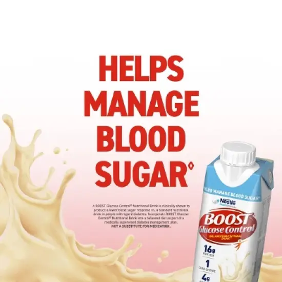 Boost Very Vanilla Glucose Control Meal Replacement Drinks - 6pk/48 fl oz image {2}