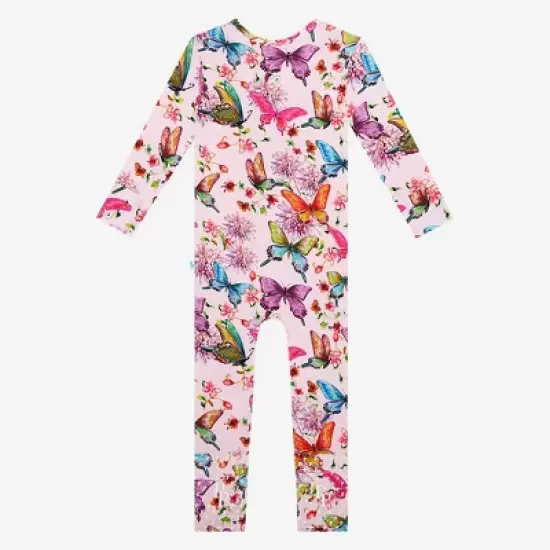 Infant Watercolor Butterfly Convertible One Piece - Posh Peanut image {4}