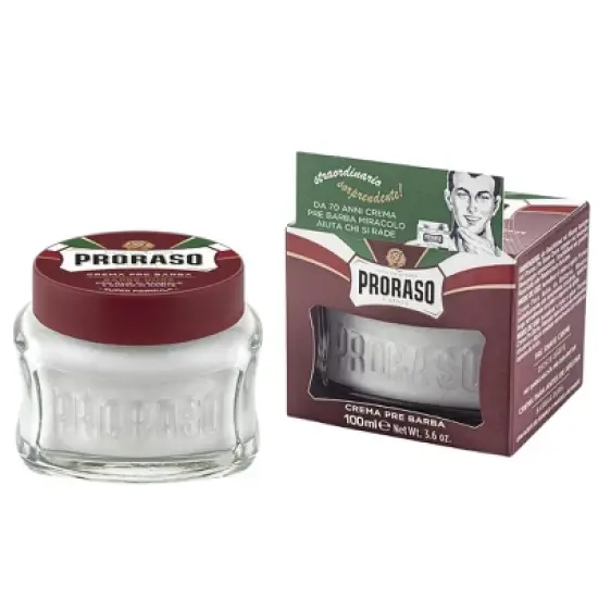 Proraso Pre-Shave Cream Nourishing for Coarse Beards | Nourishing Ingredients | Emollient Texture - 3.6 oz image {4}