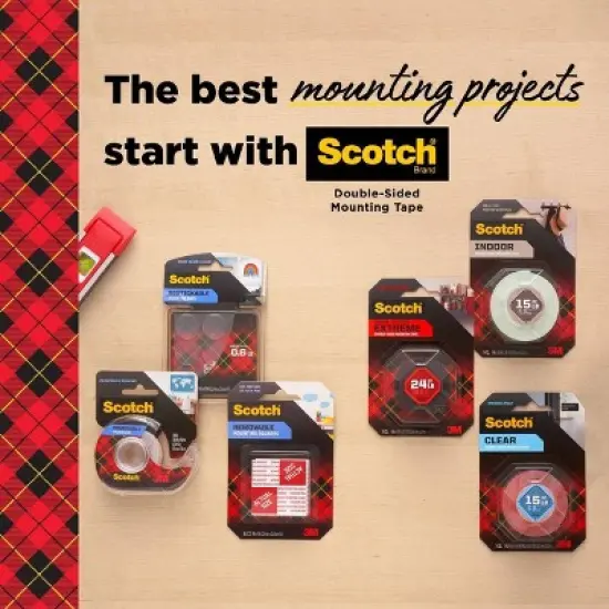 Scotch Removable Poster Tape: Clear Double Sided Wall Tape for Posters, 0.75" x 150" image {8}