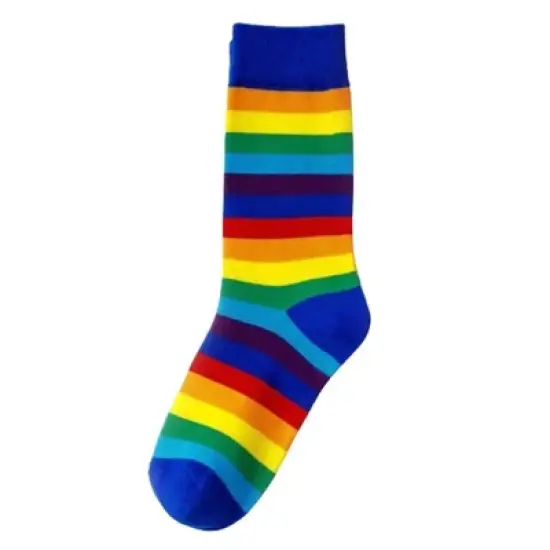 Rainbow Striped Socks from the Sock Panda (Women's Sizes or Tween Small Sizes) - Blue image {2}