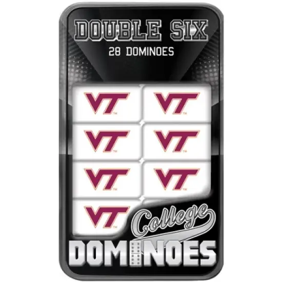 MasterPieces Officially Licensed NCAA Virginia Tech Hokies 28 Piece Dominoes Game for Adults image {1}