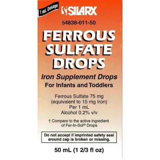 Silarx Ferrous Sulfate Iron Supplement Drops - 50 ml image {4}