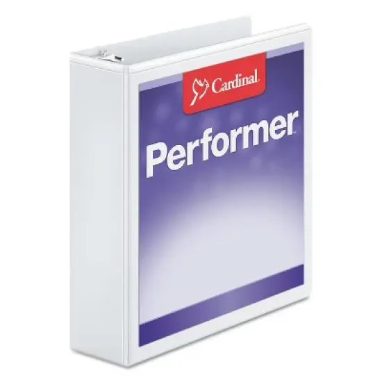 Cardinal Performer ClearVue Slant-D Ring Binder 2" Cap 11 x 8 1/2 White 17500 image {5}