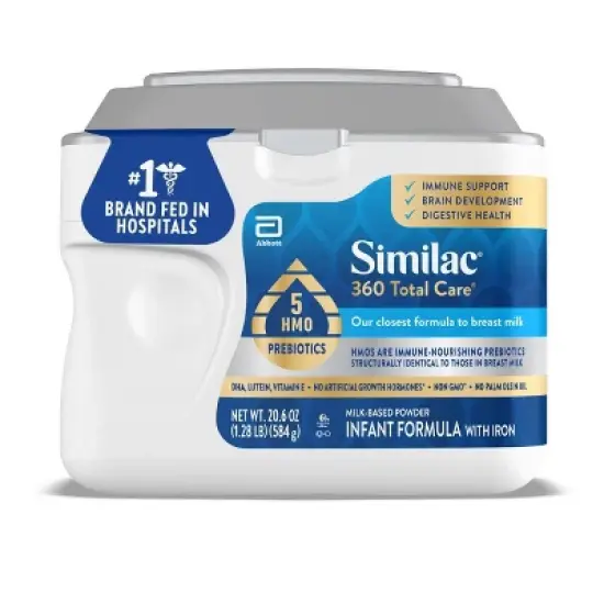 Similac 360 Total Care Non-GMO Powder Infant Formula - 20.6oz image {4}