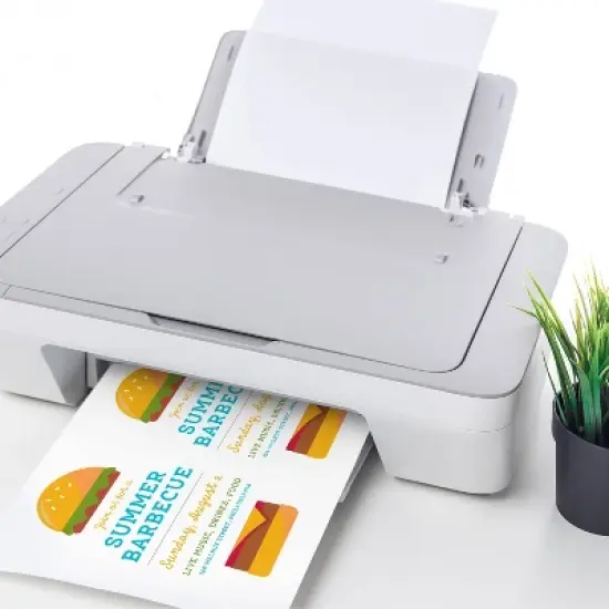 5pk 100 Sheets/Pack 67lb Cardstock 8.5"x11" White  - PrintWorks image {2}