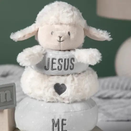 DEMDACO Stackable Plush - Jesus Loves Me Lamb image {6}