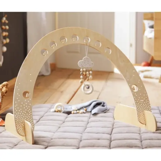 HABA Dots Play Gym - Space Saving Natural Wooden Arch for Dangling Elements image {3}