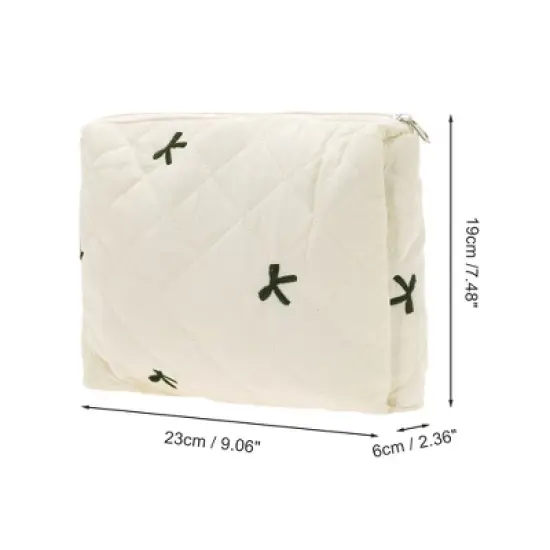Unique Bargains Bow Embroidery Makeup Bag 1 Pc image {1}