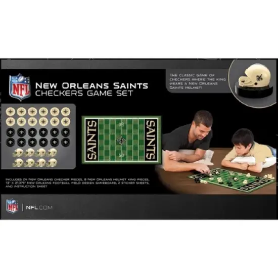 MasterPieces Officially licensed NFL New Orleans Saints Checkers Board Game for Families and Kids ages 6 and Up image {3}