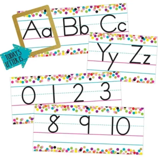 Teacher Created Resources&reg; Confetti Alphabet Line Bulletin Board Set, 2 Sets image {1}