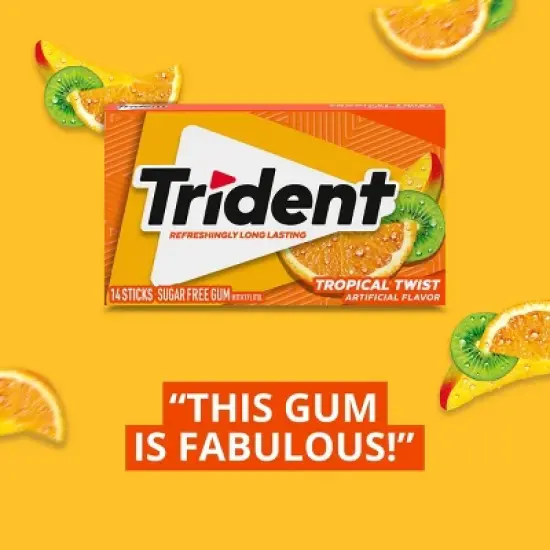 Trident Tropical Twist Chewing Gums - 2.816oz/3pk image {4}