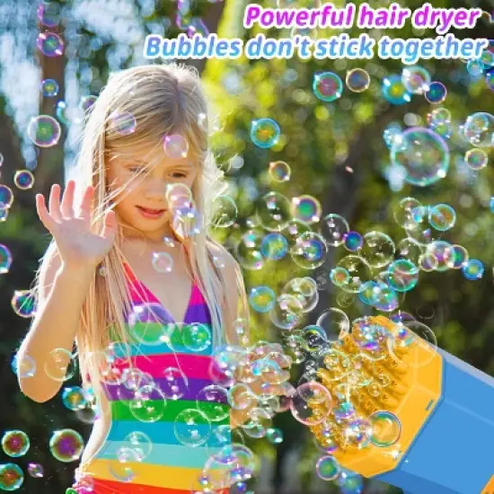 Link Ready. Set. Play! Bubble Machine Giant Bazooka Toy 69 Holes Automatic For Kids & Adults of All Ages Great For Indoor & Outdoors image {2}
