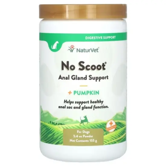 NaturVet No Scoot, Anal Gland Support + Pumpkin, For Dogs, 5.4 oz  (155 g) image {4}