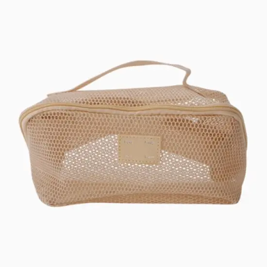 Unique Bargains Mesh Multifunctional Portable Makeup Bag 1 Pc image {9}