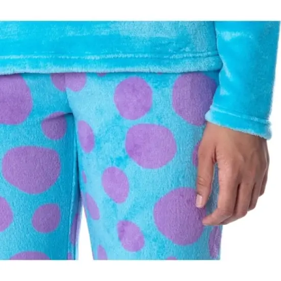 Disney Women's Monsters Inc. Sulley Character Plush Fleece 2 Piece Pajama Set Sulley image {2}