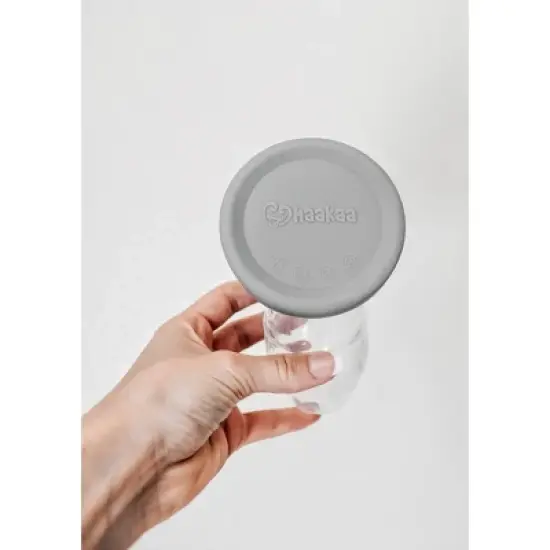 haakaa Breast Pump with Suction Base and Gray Leak-Proof Cap - 5oz image {1}
