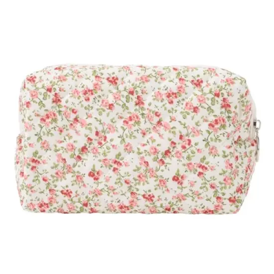 Unique Bargains Women Portable Little Flower Pattern Makeup Bag 1 Pc image {7}