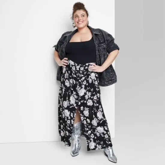 Women's Button-Front Printed Midi Skirt - Wild Fable&trade; image {3}