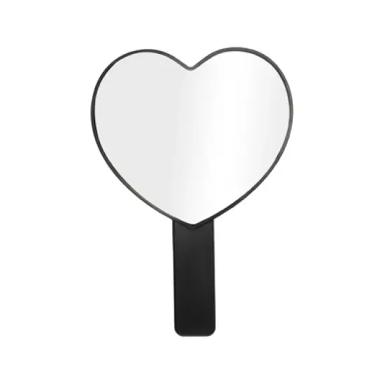 Unique Bargains Eyelash Pattern Heart Shape Cosmetic Mirrors 1 Pc image {4}