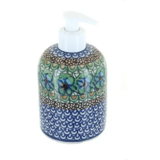 Blue Rose Polish Pottery 573 Ceramika Artystyczna Soap Dispenser image {5}