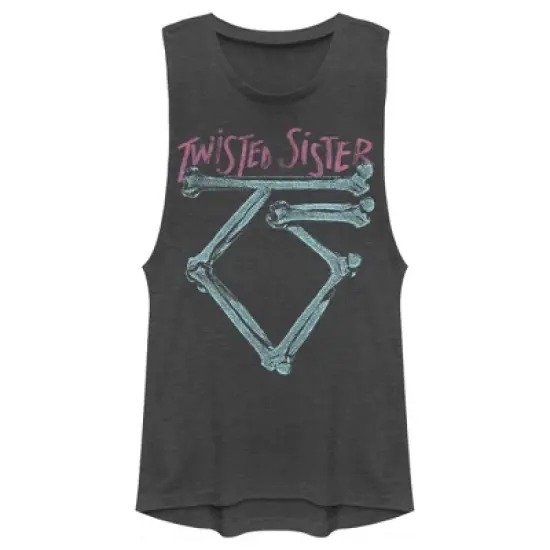 Junior's Twisted Sister Neon Logo Festival Muscle Tee image {3}